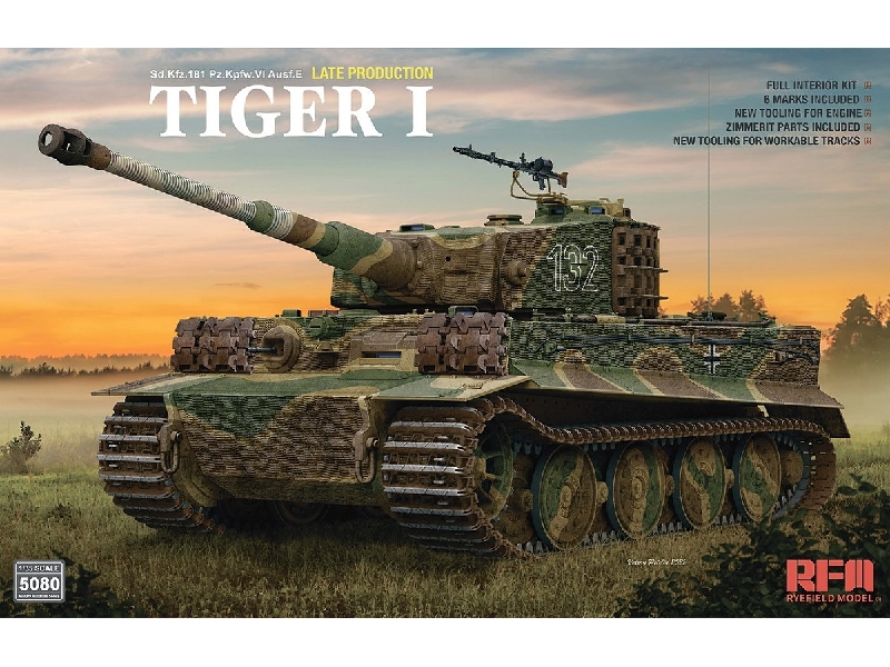 Tiger I późna produkcja z pełnym wnętrzem i zimmeritem - zdjęcie 1 Tiger I późna produkcja z pełnym wnętrzem i zimmeritem - zdjęcie 1