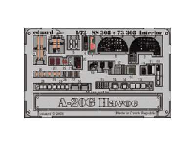  A-20G interior S. A. 1/72 - CMK / MPM - blaszki - zdjęcie 2