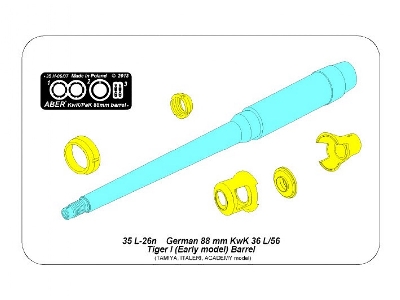 Lufa 88 mm KwK 36 L/56 do niemieckiego czołgu Tiger I  - wczesna produkcja - zdjęcie 12