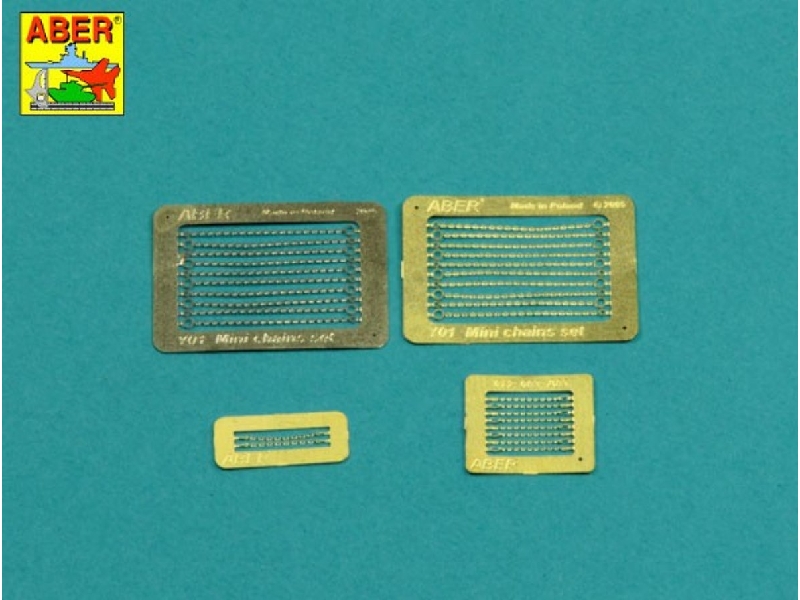 Zestaw miniaturowych łańcuszków - zdjęcie 1 Zestaw miniaturowych łańcuszków - zdjęcie 1