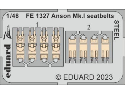 Anson Mk. I seatbelts STEEL 1/48 - AIRFIX - zdjęcie 1