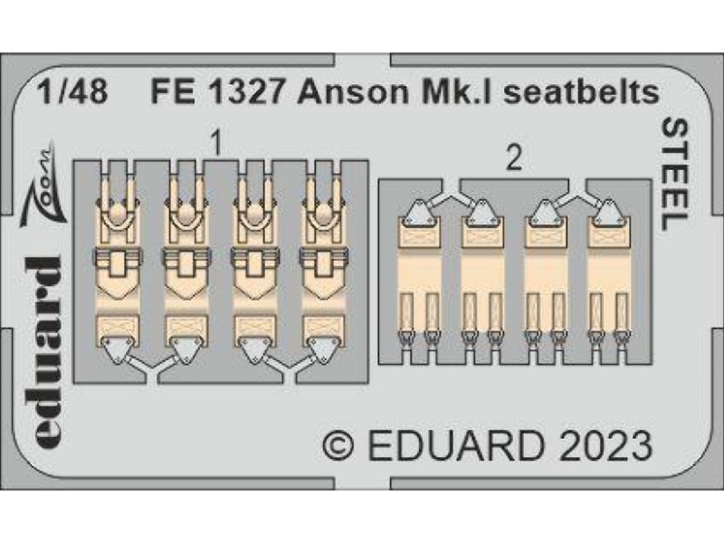 Anson Mk. I seatbelts STEEL 1/48 - AIRFIX - zdjęcie 1