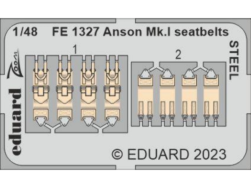 Anson Mk. I seatbelts STEEL 1/48 - AIRFIX - zdjęcie 1 Anson Mk. I seatbelts STEEL 1/48 - AIRFIX - zdjęcie 1