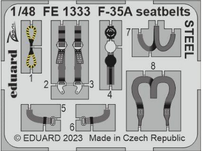 F-35A seatbelts STEEL 1/48 - TAMIYA - zdjęcie 1