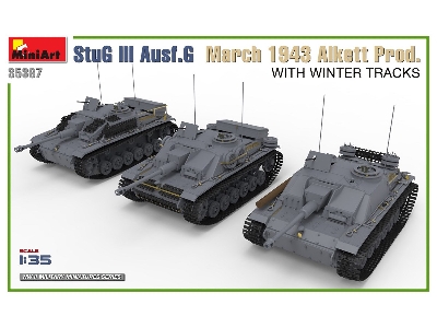 Stug Iii Ausf. G March 1943 Alkett Prod. With Winter Tracks. Interior Kit - zdjęcie 1