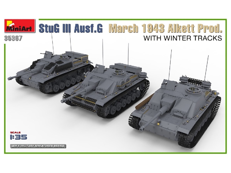Stug Iii Ausf. G March 1943 Alkett Prod. With Winter Tracks. Interior Kit - zdjęcie 1 Stug Iii Ausf. G March 1943 Alkett Prod. With Winter Tracks. Interior Kit - zdjęcie 1