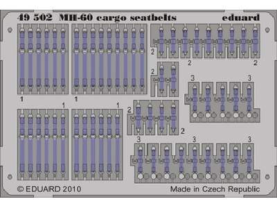  MH-60 cargo seatbelts 1/48 - Italeri - blaszki - zdjęcie 1
