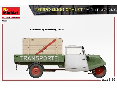 Tempo A400 Athlet 3-wheel Delivery Truck - zdjęcie 12