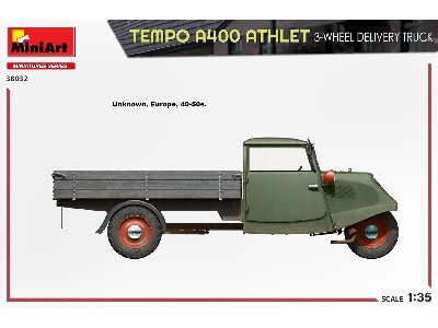 Tempo A400 Athlet 3-wheel Delivery Truck - zdjęcie 16
