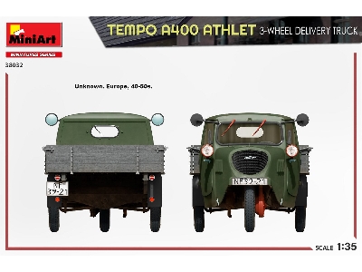 Tempo A400 Athlet 3-wheel Delivery Truck - zdjęcie 17