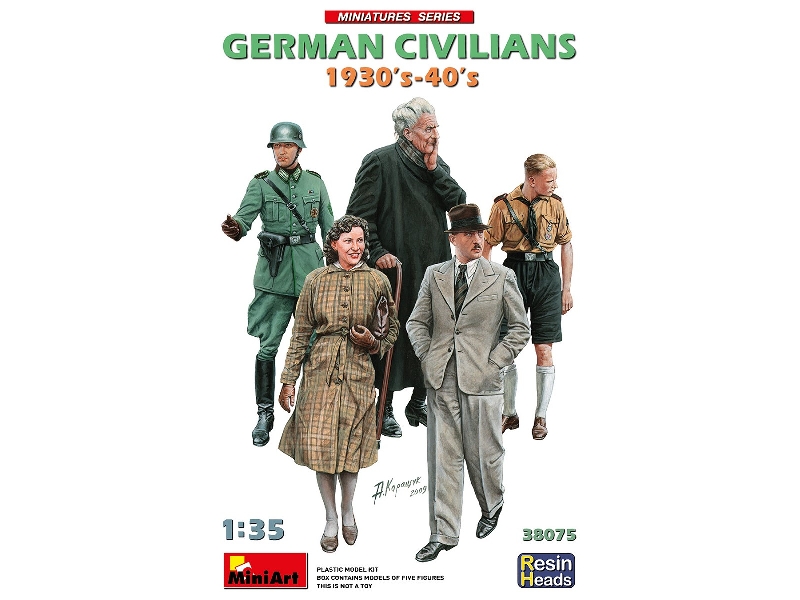 Niemieccy cywile 1930-1940 - żywiczne głowy - zdjęcie 4 Niemieccy cywile 1930-1940 - żywiczne głowy - zdjęcie 4