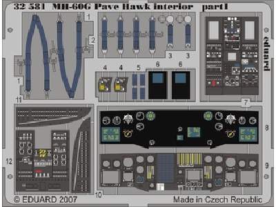  MH-60G interior 1/35 - Academy Minicraft - blaszki - zdjęcie 1