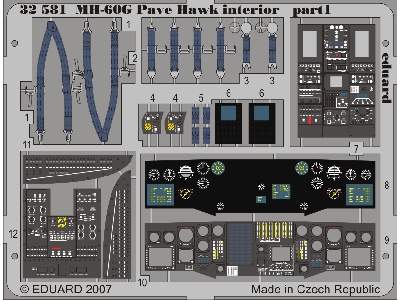  MH-60G interior 1/35 - Academy Minicraft - blaszki - zdjęcie 2