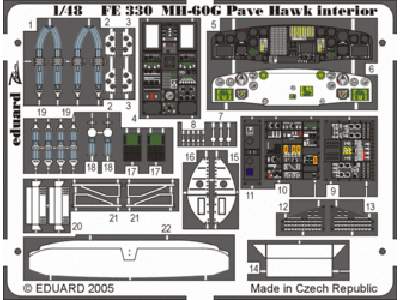  MH-60G interior 1/48 - Italeri - blaszki - zdjęcie 1