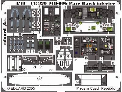  MH-60G interior 1/48 - Italeri - blaszki - zdjęcie 2