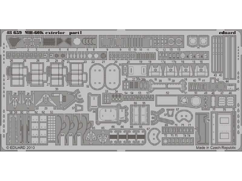 MH-60K exterior 1/48 - Italeri - blaszki - zdjęcie 1 MH-60K exterior 1/48 - Italeri - blaszki - zdjęcie 1