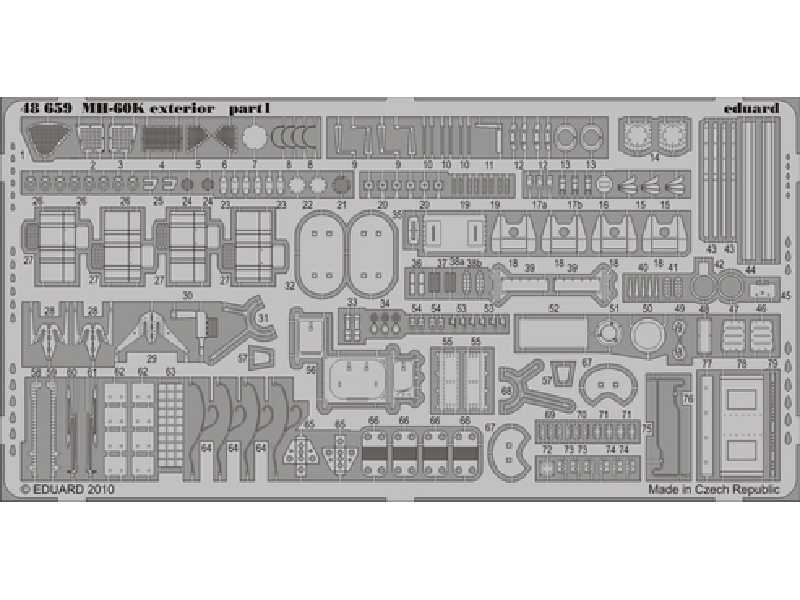  MH-60K exterior 1/48 - Italeri - blaszki - zdjęcie 1