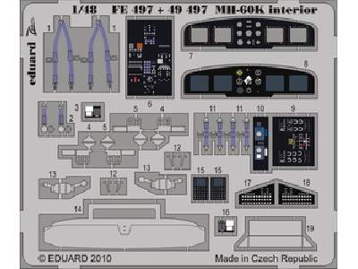  MH-60K interior S. A. 1/48 - Italeri - blaszki - zdjęcie 1