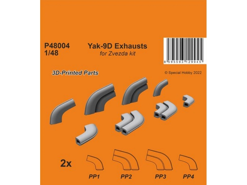 Yak-9d Exhausts (For Zvezda Kit) - zdjęcie 1