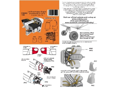 L-4 Grasshopper Engine (Continental O-170-3) (For Special Hobby Kits) - zdjęcie 4