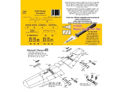 Ki-84 Hayate Armament (For Arma Hobby Kit) - zdjęcie 2