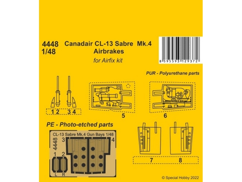 Canadair Cl-13 Sabre Mk.4 Airbrakes (For Airfix Kit) - zdjęcie 1 Canadair Cl-13 Sabre Mk.4 Airbrakes (For Airfix Kit) - zdjęcie 1
