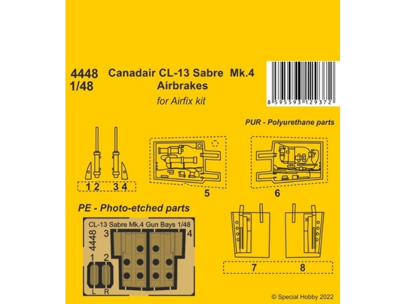 Canadair Cl-13 Sabre Mk.4 Airbrakes (For Airfix Kit) - zdjęcie 1