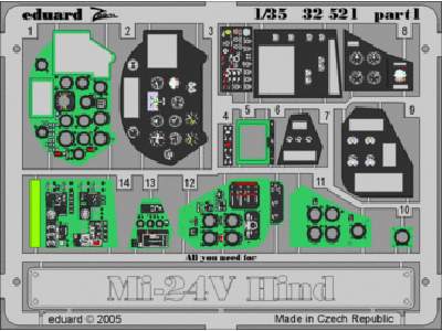  Mi-24V Hind interior 1/35 - Trumpeter - blaszki - zdjęcie 1