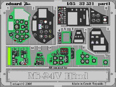  Mi-24V Hind interior 1/35 - Trumpeter - blaszki - zdjęcie 2