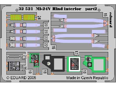  Mi-24V Hind interior 1/35 - Trumpeter - blaszki - zdjęcie 3