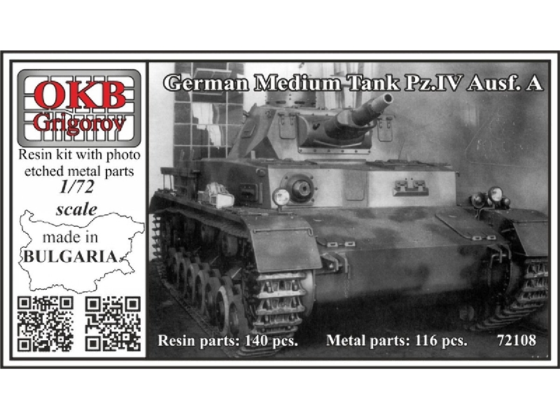 German Medium Tank Pz.Iv Ausf. A - zdjęcie 1 German Medium Tank Pz.Iv Ausf. A - zdjęcie 1