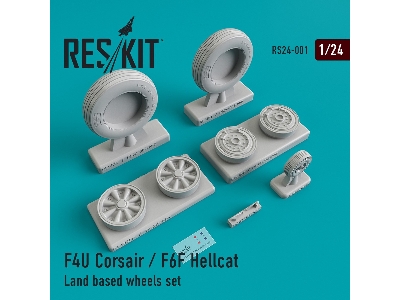 F4u Corsair / F6f Hellcat Land Based Wheels Set - zdjęcie 1
