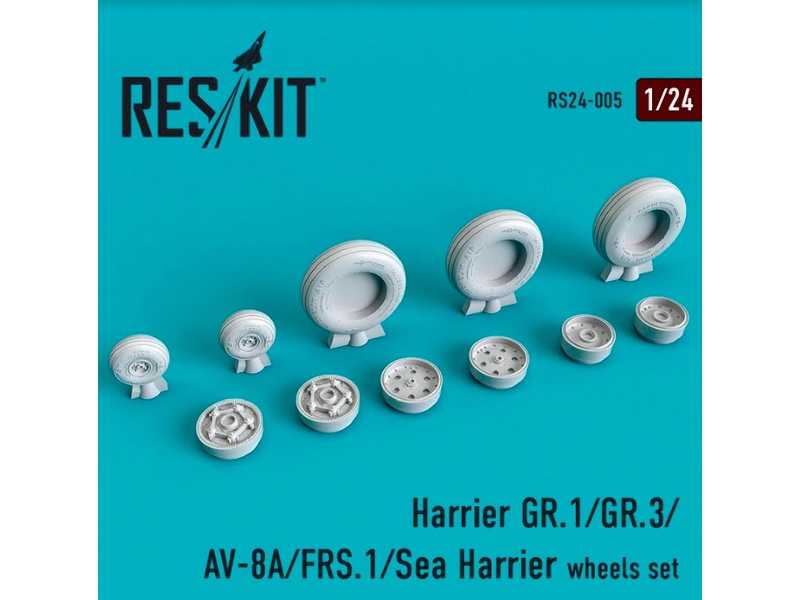 Harrier Gr.1/ Gr.3/ Av-8a/ Frs.1/ Sea Harrier Wheels Set - zdjęcie 1 Harrier Gr.1/ Gr.3/ Av-8a/ Frs.1/ Sea Harrier Wheels Set - zdjęcie 1