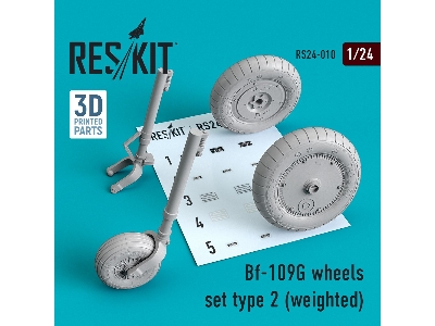 Bf-109g Wheels Set Type 2 (Weighted) - zdjęcie 1