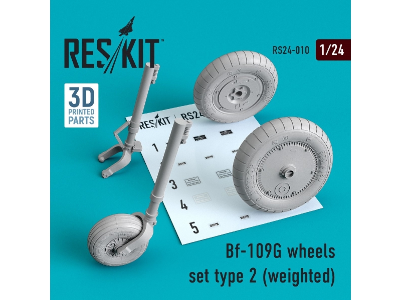 Bf-109g Wheels Set Type 2 (Weighted) - zdjęcie 1 Bf-109g Wheels Set Type 2 (Weighted) - zdjęcie 1