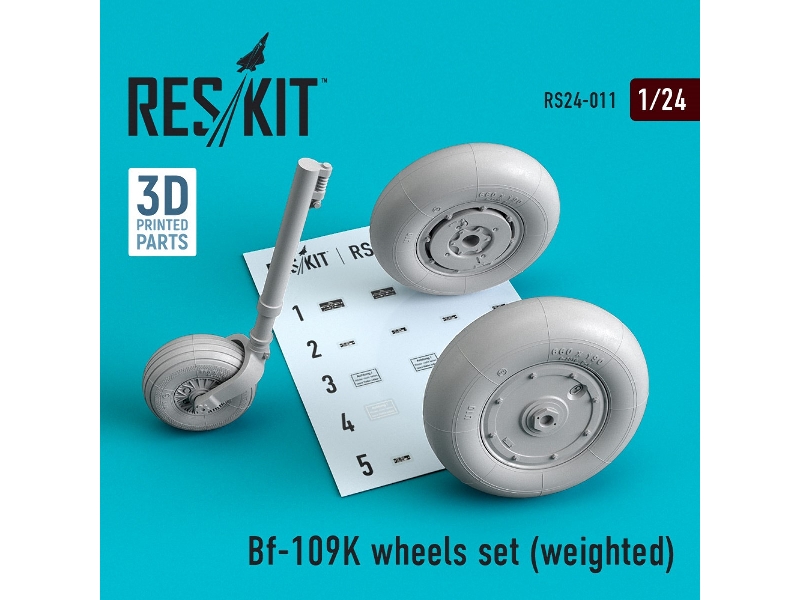 Bf-109k Wheels Set (Weighted) - zdjęcie 1