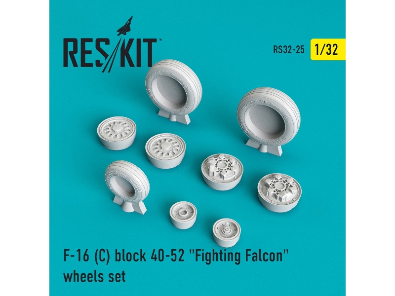 F-16 (C) Block 40-52 Fighting Falcon Wheels Set - zdjęcie 1 F-16 (C) Block 40-52 Fighting Falcon Wheels Set - zdjęcie 1