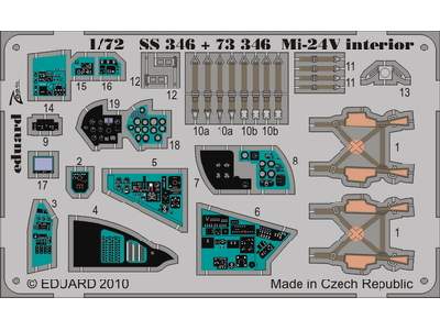  Mi-24V Hind interior S. A. 1/72 - Hobby Boss - blaszki - zdjęcie 1