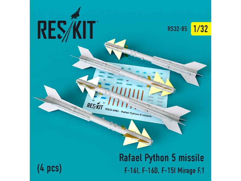 Rafael Python 5 Missile 4 Pcs F-16i, F-16d, F-15i Mirage F.1 - zdjęcie 1