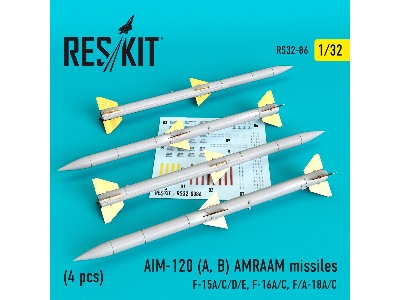 Aim-120 A, B Amraam Missiles 4 Pcs F-15a/C/D/E, F-16a/C, F/A-18a/C - zdjęcie 1