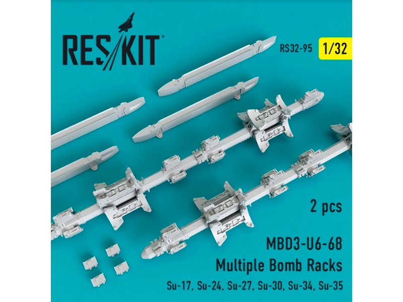 Mbd3-u6-68 Multiple Bomb Racks 2 Pcs Su-17, Su-24, Su-27, Su-30, Su-34, Su-35 - zdjęcie 1