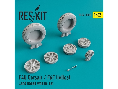 F4u Corsair / F6f Hellcat Land Based Wheels Set - zdjęcie 1