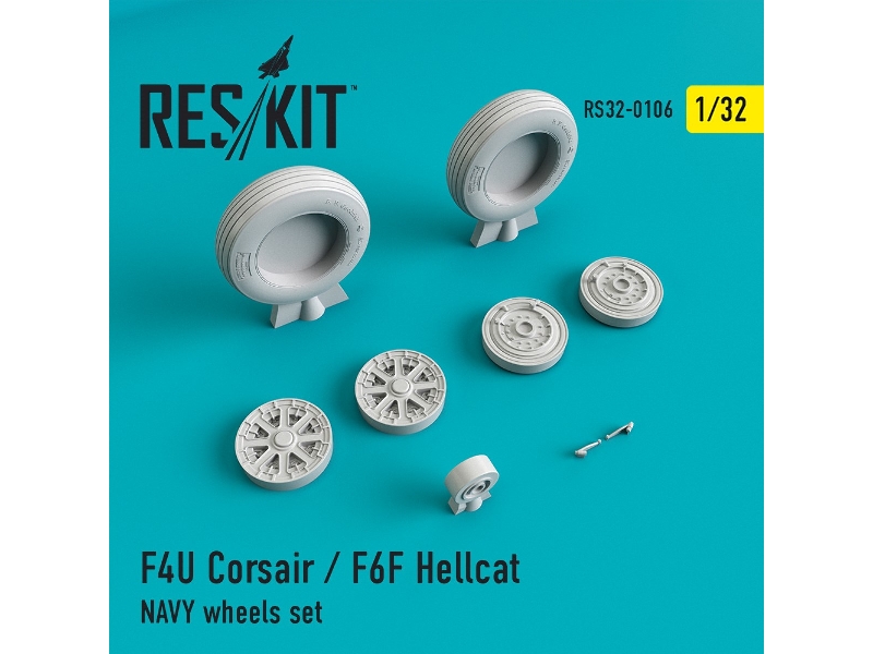 F4u Corsair / F6f Hellcat Navy Wheels Set - zdjęcie 1 F4u Corsair / F6f Hellcat Navy Wheels Set - zdjęcie 1