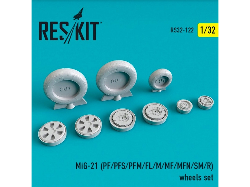 Mig-21 Pf/ Pfs/ Pfm/ Fl/ M/ Mf/ Mfn/ Sm/ R Wheels Set - zdjęcie 1 Mig-21 Pf/ Pfs/ Pfm/ Fl/ M/ Mf/ Mfn/ Sm/ R Wheels Set - zdjęcie 1