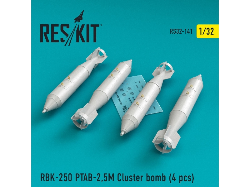 Rbk-250 Ptab-2,5m Cluster Bomb (4 Pcs)( Su-25, Mig-21, Mig-27) - zdjęcie 1 Rbk-250 Ptab-2,5m Cluster Bomb (4 Pcs)( Su-25, Mig-21, Mig-27) - zdjęcie 1