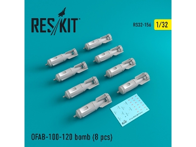 Ofab-100-120 Bomb (8 Pcs) Su-7, Su-17, Su-24, Su-25, Su-27, Su-30, Su-34, Mig-21, Mig-27, Yak-38, Jak-130 - zdjęcie 1