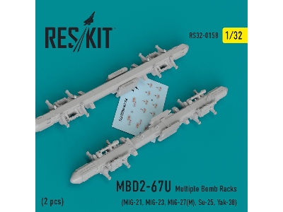 Mbd2-67u 2 Pcs Multiple Bomb Racks (Mig-21, Mig-23, Mig-27(&#1052;), Mig-29&#1050;, Su-25, Yak-38) - zdjęcie 1