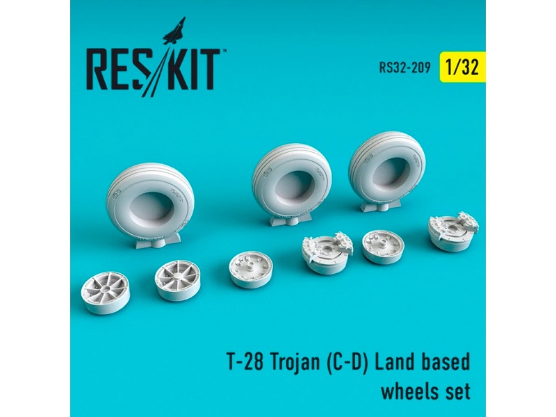 T-28 Trojan C-d Land Based Wheels Set - zdjęcie 1