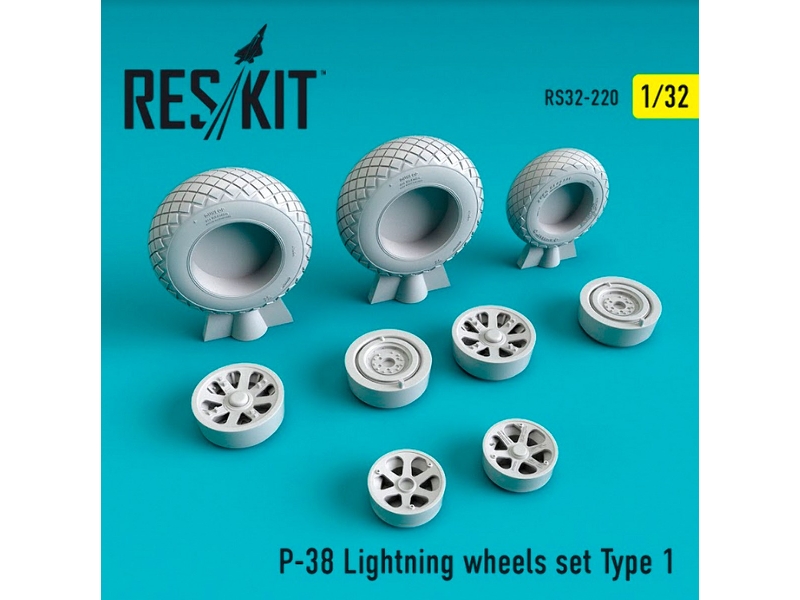 P-38 Lightning Wheels Set Type 1 - zdjęcie 1 P-38 Lightning Wheels Set Type 1 - zdjęcie 1
