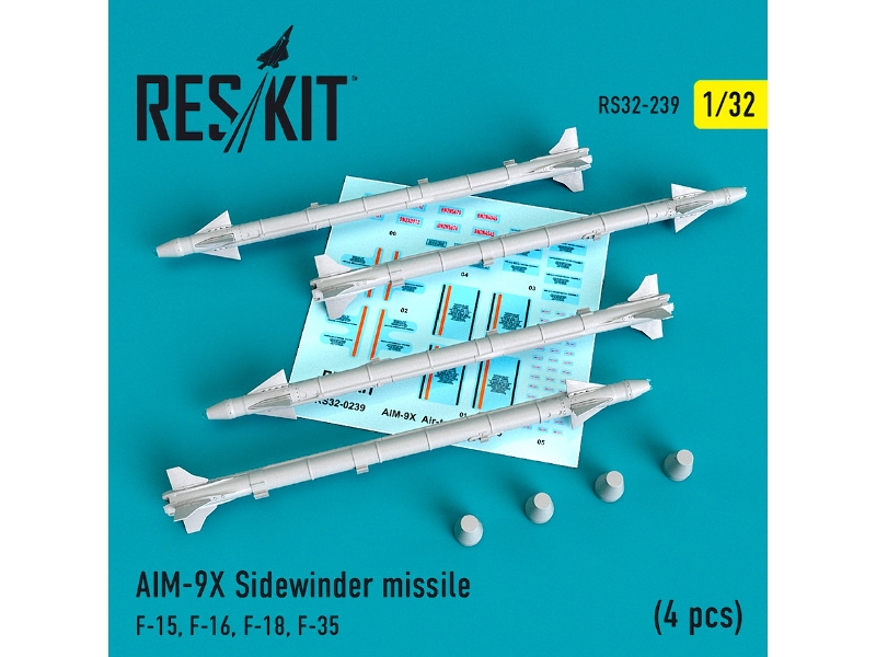 Aim-9x Sidewinder Missile 4 Pcs F-15, F-16, F-18, F-35 - zdjęcie 1 Aim-9x Sidewinder Missile 4 Pcs F-15, F-16, F-18, F-35 - zdjęcie 1